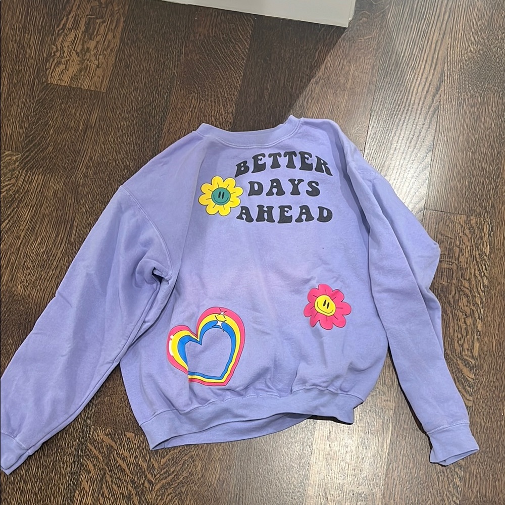 PacSun Purple Graphic Sweatshirt